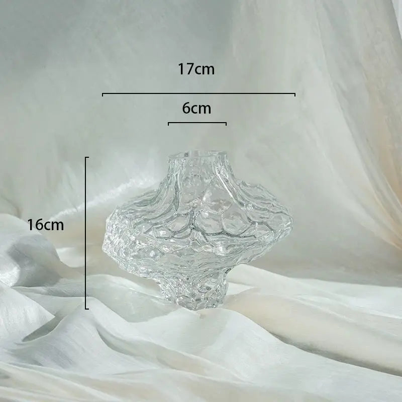Ancient-Style Canyon Glass Vase – Elegant Home & Flower Décor