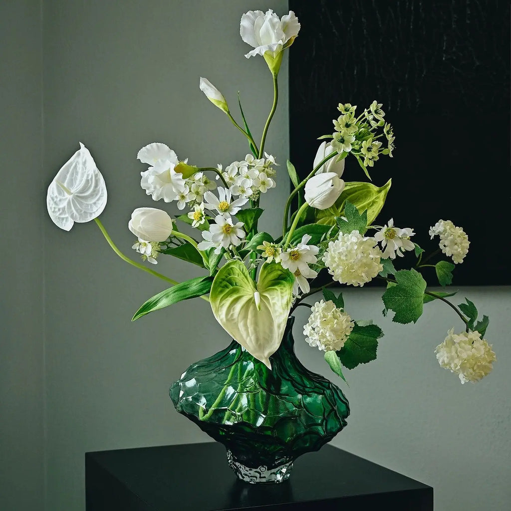 Ancient-Style Canyon Glass Vase – Elegant Home & Flower Décor