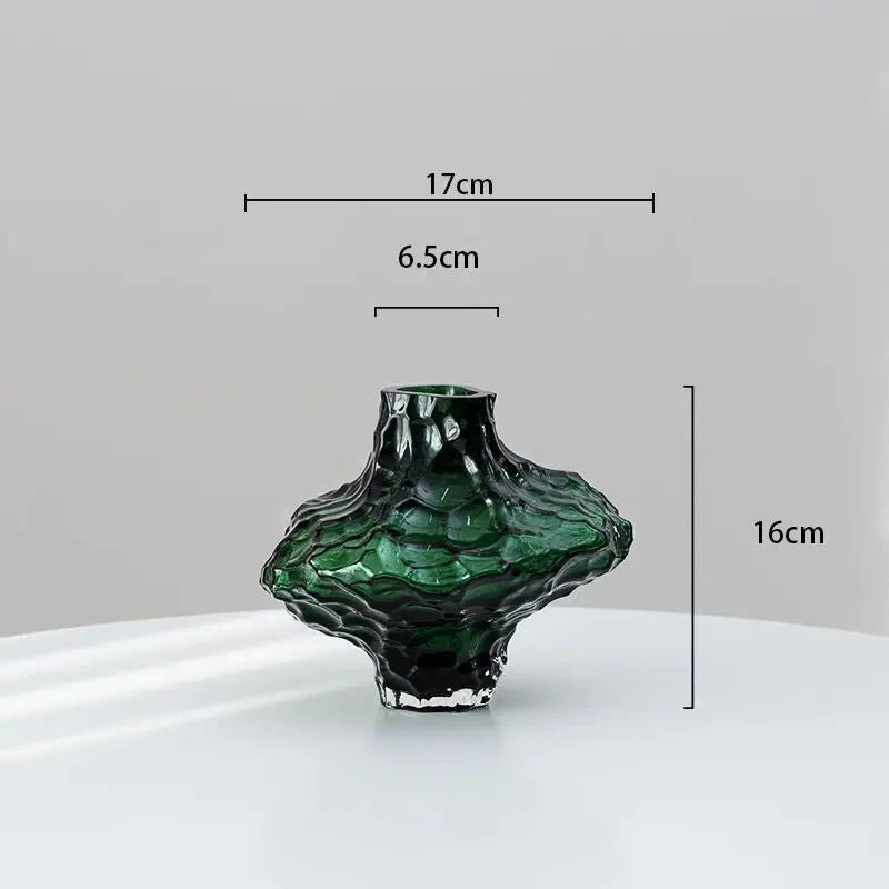 Ancient-Style Canyon Glass Vase – Elegant Home & Flower Décor
