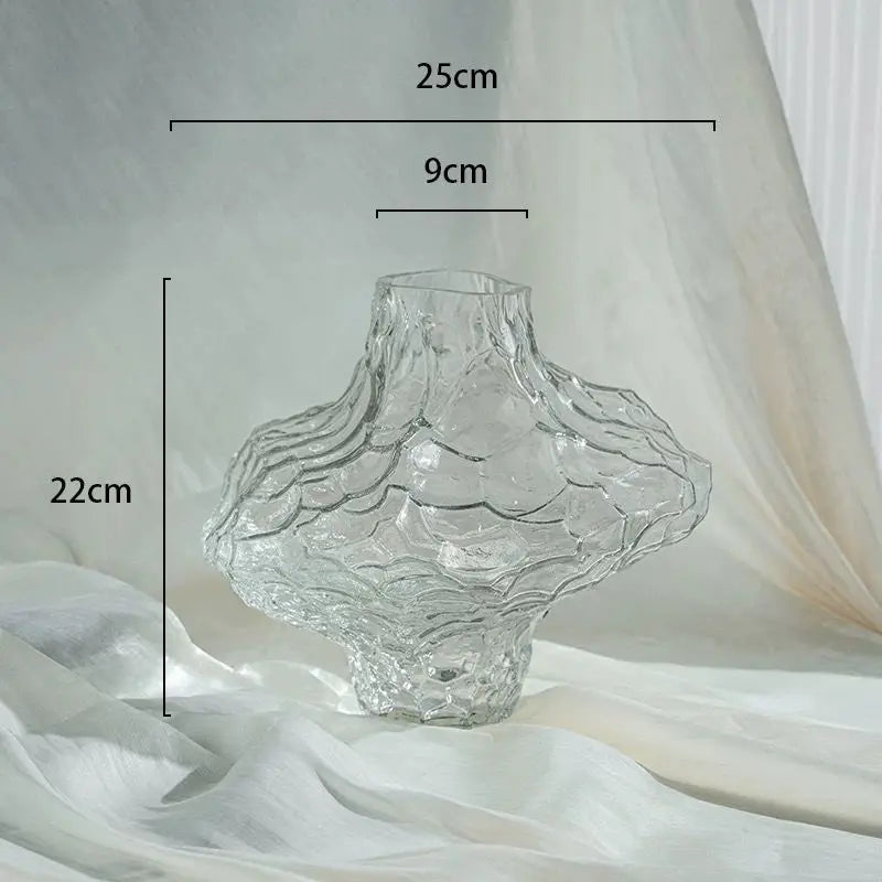 Ancient-Style Canyon Glass Vase – Elegant Home & Flower Décor