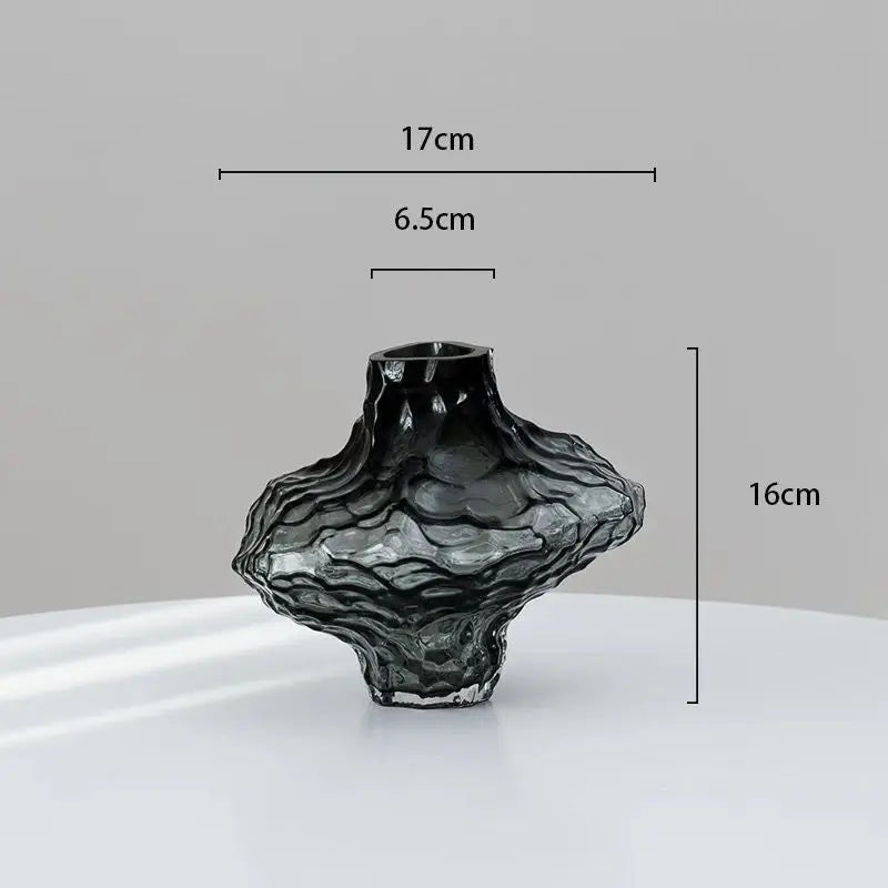 Ancient-Style Canyon Glass Vase – Elegant Home & Flower Décor